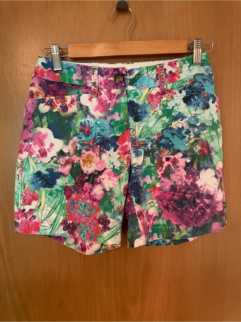 Lands End Floral Shorts Size 2 13”